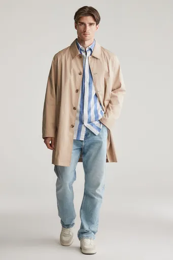 KABÁT GANT COTTON CAR COAT DRY SAND