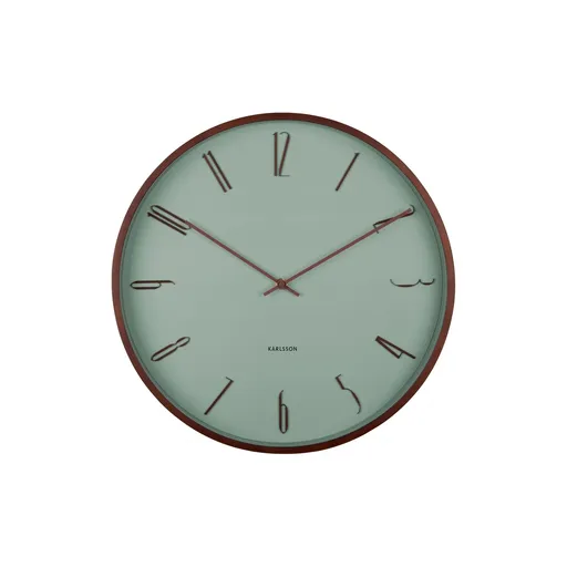 Karlsson 6014GR designové nástěnné hodiny zelená, pr.  40 cm