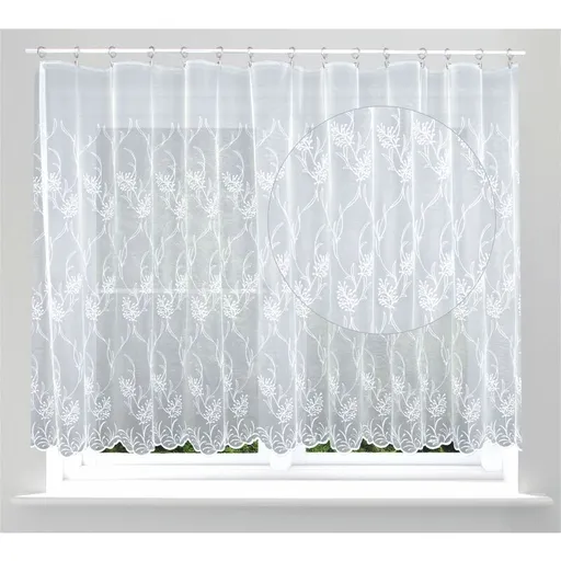 Záclona markizeta, Dita metráž, bílá 250 cm