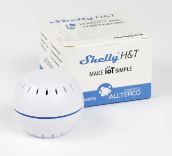 Detektor Shelly HT akkumulátor hőmérséklet- és páratartalom szenzor, fehér, WiFi