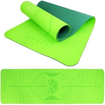 Lifefit YOGA MAT LOTOS DUO, 183x58x0,6cm, zelená (4891223132250)