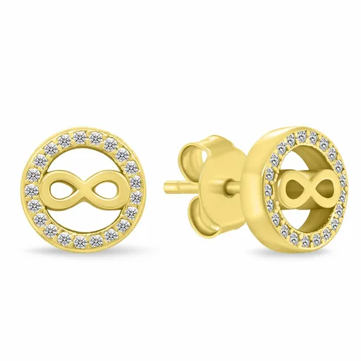 Brilio Silver Pozlacené pecky Nekonečno se zirkony EA1241Y