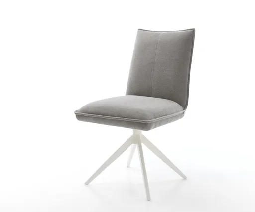 Jídelní židle Lelio-Flex tkanina Měkký šedá křížová podnož