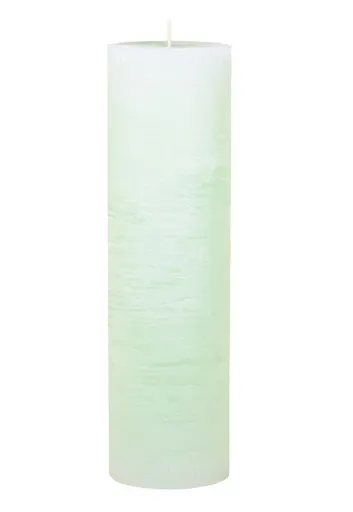 Zelená válcová svíčka Macon Rustic green - Ø 10*35 cm / 210 hodin Chic Antique