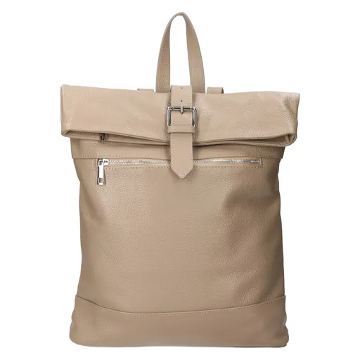 Dámský kožený batoh Italia Babet - béžová