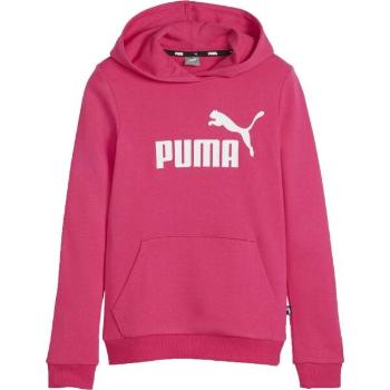 Puma ESSENTIALS LOGO HOODIE Dívčí mikina, růžová, velikost