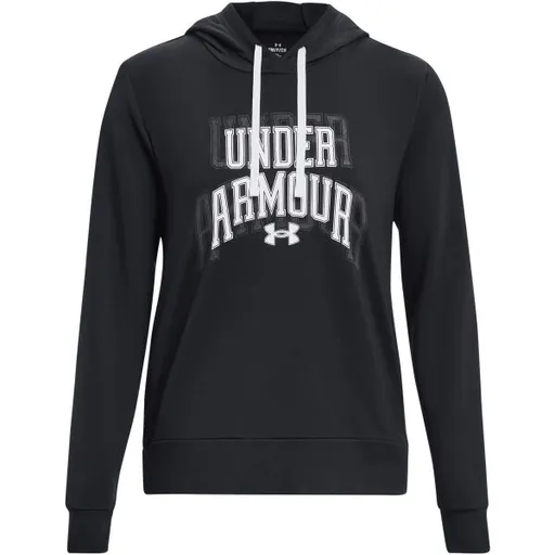Under Armour RIVAL TERRY GRAPHIC Dámská mikina, černá, velikost S