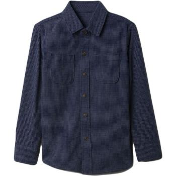 GAP V-LS FLANNEL Chlapecká košile, tmavě modrá, velikost