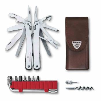 Kleště Victorinox SwissTool Spirit X Plus 3.0235.L a kožené pouzdro