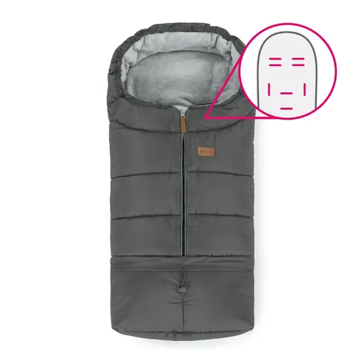 PETITE&MARS Fusak nastavitelný 3v1 Jibot Horizontal Charcoal Grey