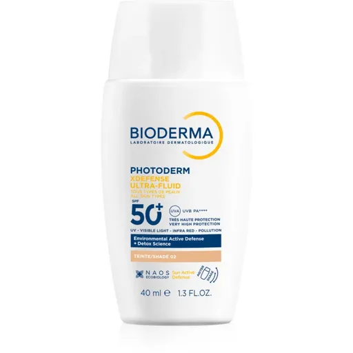 Bioderma Photoderm XDefense Tinted ochranný tónovaný fluid na obličej SPF 50+ odstín 02 Light 40 ml