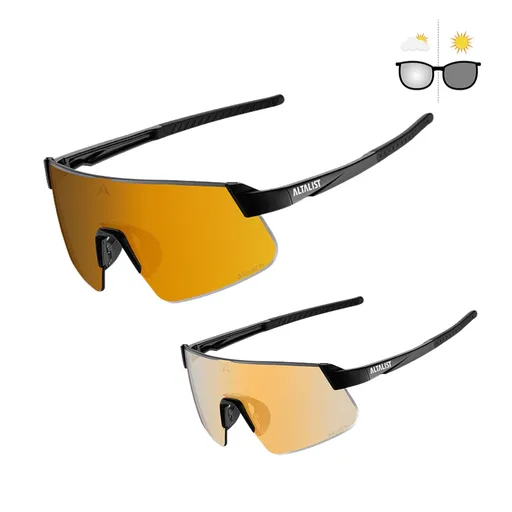 Fotochromatické sluneční brýle Altalist Hayate R2 Photochromic černá se zlatými skly