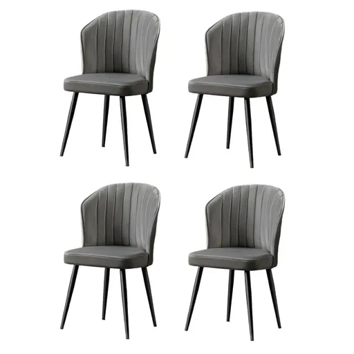 Sada jídelních židlí Rubi Grey and Black, 4 ks