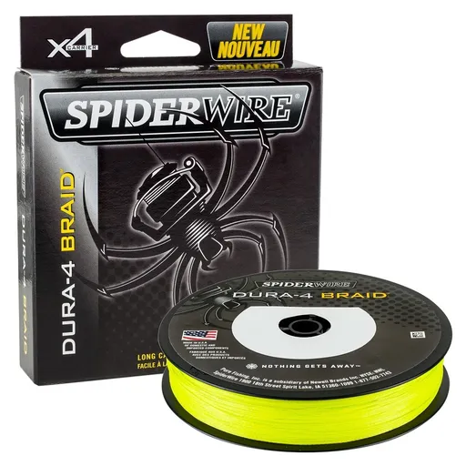 Spiderwire splétaná šňůra dura4 300 m yellow-průměr 0,12 mm / nosnost 10,5 kg