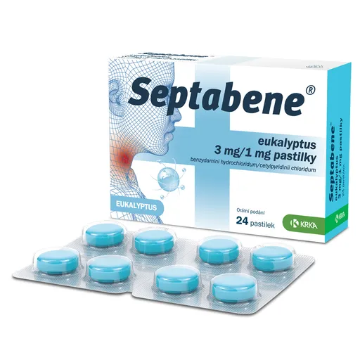Septabene eukalyptus 3 mg/1 mg 24 pastilek