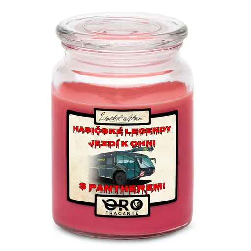 Svíčka Panther černý (Vůně svíčky: Višně v čokoládě)