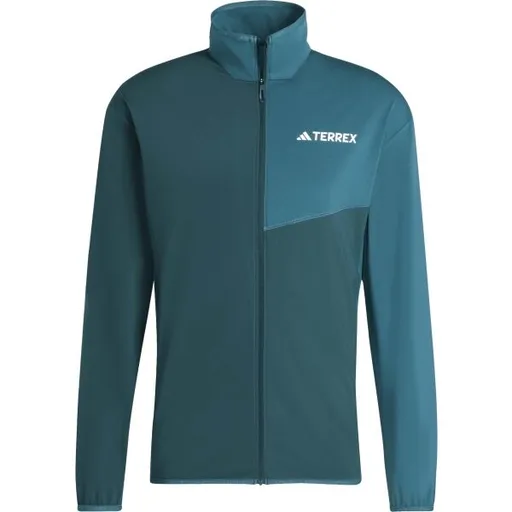 adidas MULTI TERREX CLIMAWARM FZ FL Pánská outdoorová bunda, tmavě zelená, velikost
