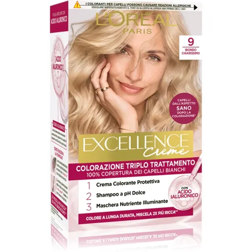 L’Oréal Paris Excellence Creme barva na vlasy odstín 9 Biondo Chiarissimo 1 ks
