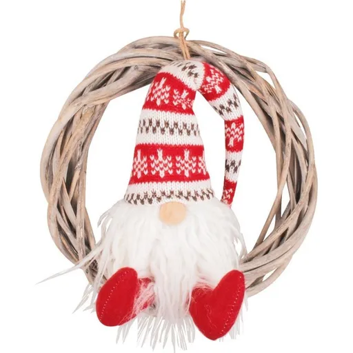 Věnec se skřítkem 28 cm