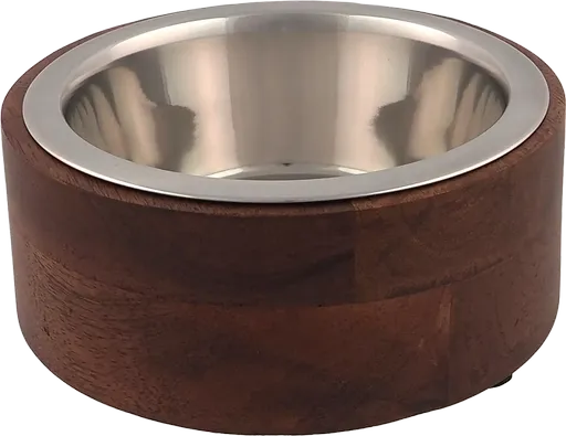 Miska Dog Fantasy nerez v dřevě rovná 400ml