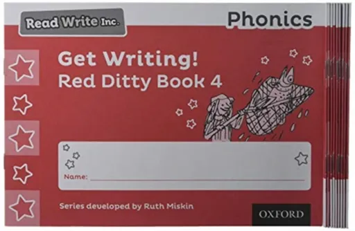 Read Write Inc. Phonics: Get Writing! Red Ditty Book 4 Pack of 10 - Ruth Miskin