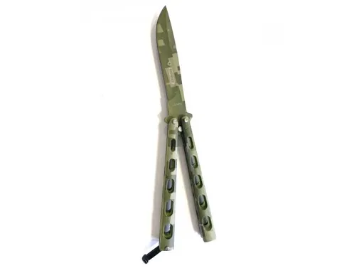 Skládací nůž motýlek Kandar, CAMO 23cm
