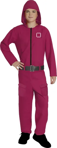 Guirca Dětský kostým Squid Game - Dozorce čtverec Velikost - děti: XXL: 165 cm