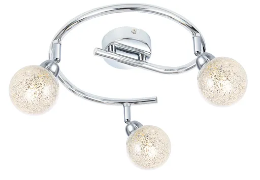 Spirálová stropní lampa 3X4W LED G9 chrom KALEIDOSCOPE