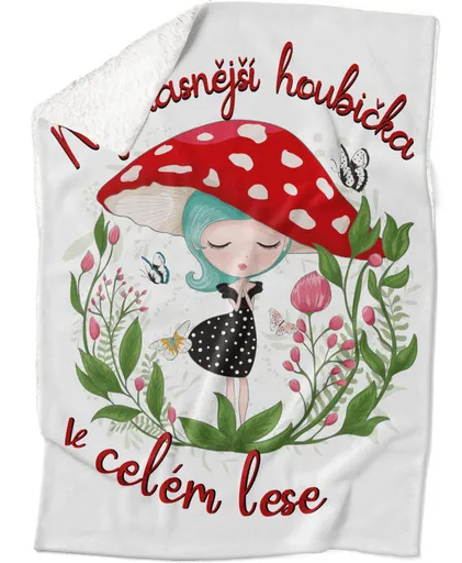 Deka Nejkrásnější houbička (Podšití beránkem: ANO)