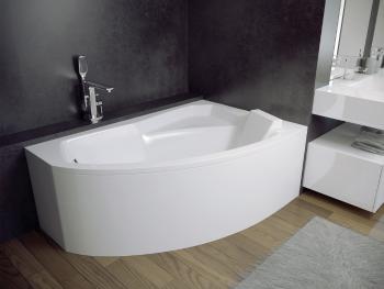 BESCO - Asymetrická vaňa RIMA - Nožičky k vani - S nožičkami, Rozmer vane - 170 × 110 cm, Spôsob prevedenia - Ľavé VANRIM170L+OLVPINOZSTELWD