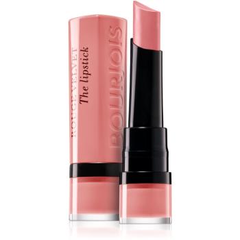 Bourjois Rouge Velvet The Lipstick matná rtěnka odstín 02 Flaming’ Rose 2,4 g