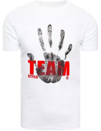 Bílé tričko s potiskem team vel. 2XL