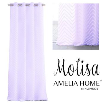 Függöny MOLISA világoslila hímzett motívum boho ezüst  140x270 am...
