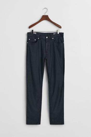 DŽÍNY GANT SLIM COT/LINEN JEANS EVENING BLUE