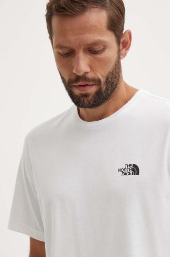 Tričko The North Face M S/S Simple Dome Tee bílá barva, s potiskem, NF0A87NGFN41