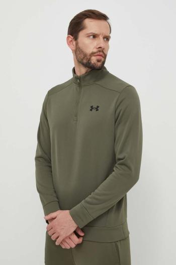 Mikina Under Armour pánská, zelená barva, hladká, 1373358