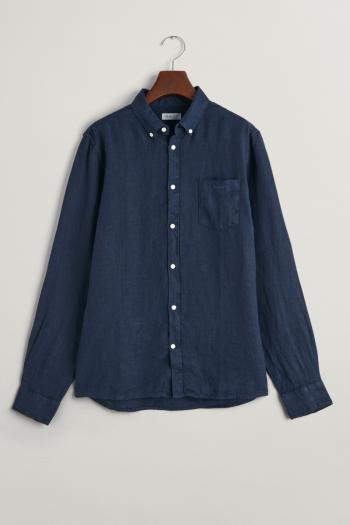 KOŠILE GANT REG. LINEN LS BD SHIRT MARINE