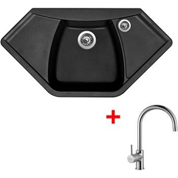 SINKS NAIKY 980 Pureblack+VITALIA (NA98026VICL)