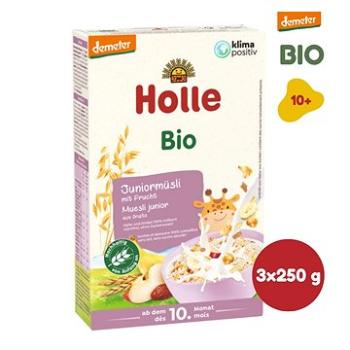 HOLLE BIO Junior musli 3 zrnné s ovocem 3× 250 g (7640104952295)