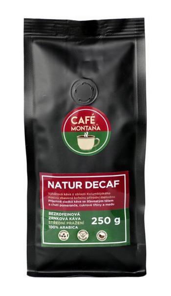 Café Montana Natur Decaf bezkofeinová zrnková káva 250 g