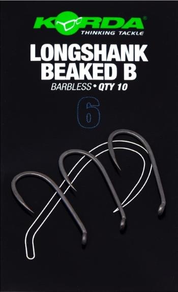 Korda háčky longshank beaked barbless 10 ks - velikost 6