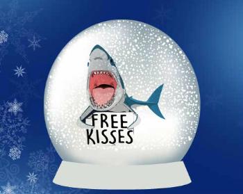 Sněhové těžítko shark free kisses