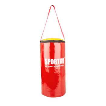 Dětský boxovací pytel SportKO MP10 19x40cm / 3kg  červeno-žlutá