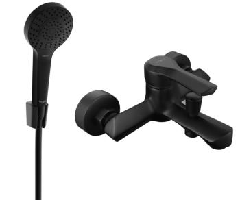 MEXEN/S - Saber R05 vaňová batéria so sprchou set, čierna 7213R05-70