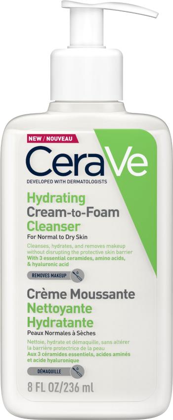 Tisztító krém CERAVE Hydrating Cream-to-Foam Cleanser 237 ml