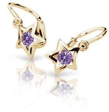 Cutie Jewellery Zlaté dětské náušnice C1942-10-X-1 fialová