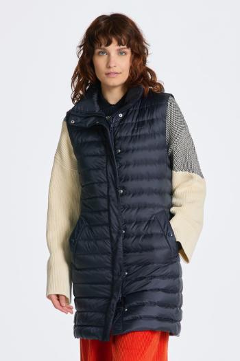 VESTA GANT LIGHT DOWN LONG VEST EVENING BLUE