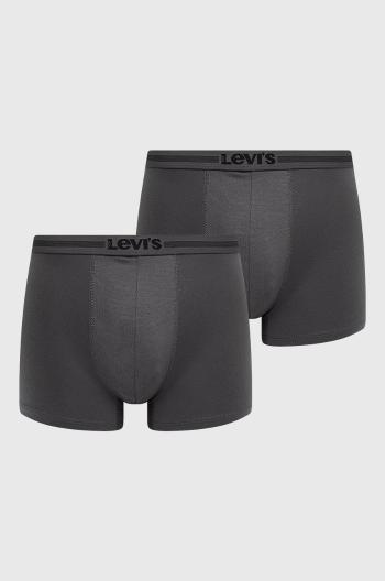 Boxerky Levi's ( 2-pak) pánské, šedá barva