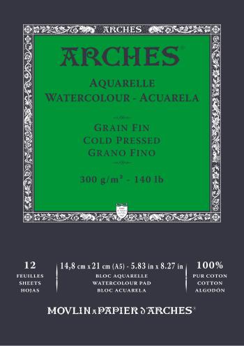 Arches Watercolour Cold Pressed Skicář 148 x 21 cm 300 g