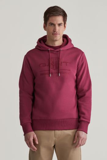 MIKINA GANT REG TONAL SHIELD HOODIE RICH WINE